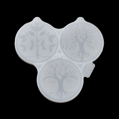 Moules en silicone pour pendentif arbre de vie en forme de cœur/lune/oeil de cheval, bricolage, moules de résine, pour la résine UV, fabrication artisanale de résine époxy