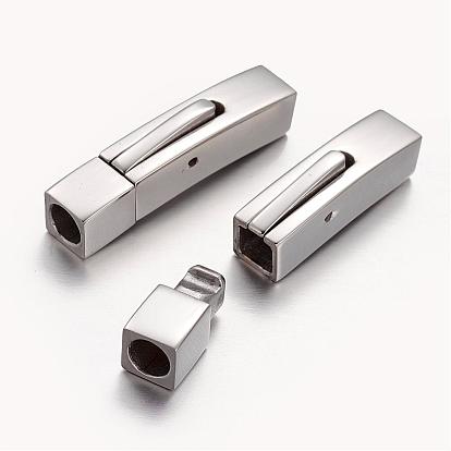 304 Stainless Steel Bayonet Clasps, Cuboid