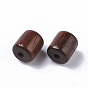 Natural Wood Beads, Waxed Wooden Beads, Dyed, Column