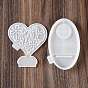 Heart with Flower/Tree/Cat Candle Holder DIY Silicone Molds, Wall Floating Shelf Candlestick Molds, Resin Plaster Cement Casting Molds