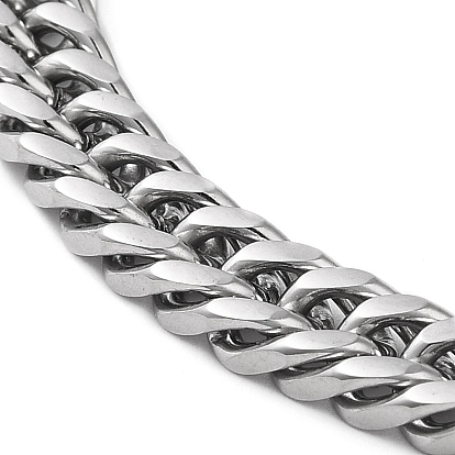 304 bracelet chaîne à maillons cubains en acier inoxydable pour hommes femmes
