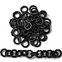 Opaque Spray Painted Acrylic Linking Rings, Quick Link Connectors, for Cable Chains Making, Frosted, Octagon