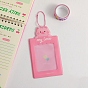 Plastic Photocard Sleeve Keychain, with Rectangle Clear Window and Random Color Ball Chains, Rectangle