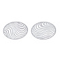 201 Stainless Steel Filigree Pendants, Etched Metal Embellishments, Flat Round