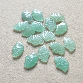 Natural Gemstone Pendants, Ginkgo Leaf Charms