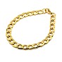 304 Stainless Steel Curb Chain/Twisted Chain Bracelets, with Lobster Claw Clasps, Faceted, 8-1/4 inch(210mm), 8mm