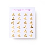 304 Stainless Steel Tiny Triangle Stud Earrings with 316 Stainless Steel Pins for Women