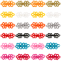Nbeads 36 pares 9 colores conjuntos de botones de nudos de ranas chinas hechas a mano, botón del poliester