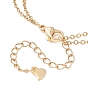 Perles de citrine naturelle et breloques de tortue bracelet double couche multi-rangs, bijoux en acier inoxydable pour femmes