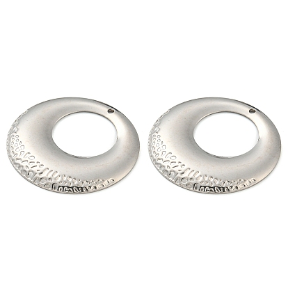 304 Stainless Steel Pendants, Oval/Flat Round Charm
