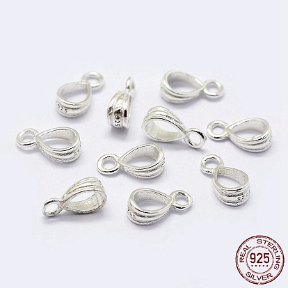 925 Sterling Silver Pendant Bails, with S925 Stamp