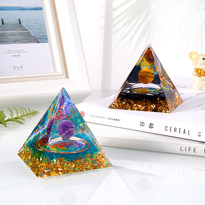 Décorations pyramidales en cristal d'aventurine violet naturel, ange guérisseur pyramide de cristal pyramide de pierre, pour la méditation de guérison