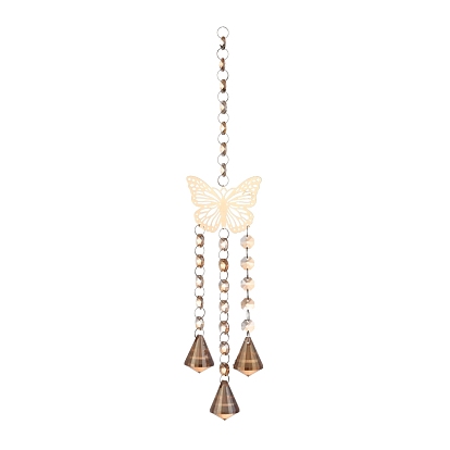 Butterfly Hanging Crystal Chandelier Pendant, with Prisms Hanging Balls, for Home Window Lighting Decoration