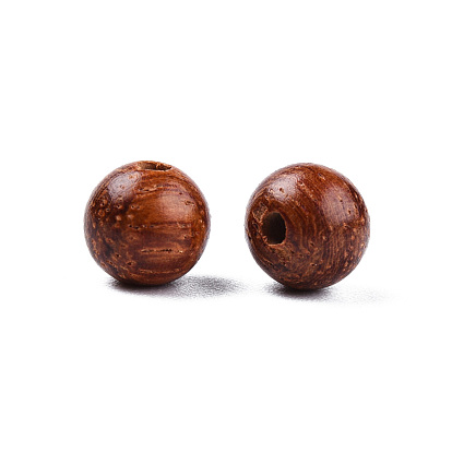 Des perles en bois naturel, sans plomb, ronde