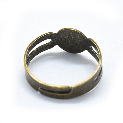 Anneau de fer tiges, supports de bague de pad, pour les anneaux antiques faisant, réglable, sans nickel