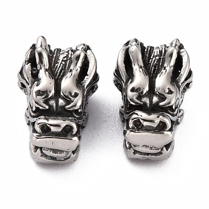 316 Surgical Stainless Steel Beads, Dragon Head