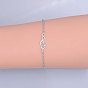 201 Stainless Steel Link Bracelets, with Lobster Claw Clasps, Treble Clef