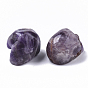Halloween Natural Amethyst Beads, No Hole/Undrilled, Skull
