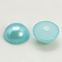 Cabochons acryliques, perle imitée, demi-tour