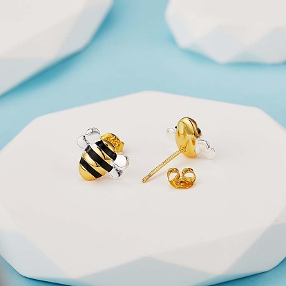 Boucles d'oreilles et collier pendentif abeille en laiton, joli ensemble de bijoux animaux pour femmes