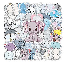 Pegatinas de dibujos animados de pvc, Calcomanías impermeables de elefantes para manualidades infantiles