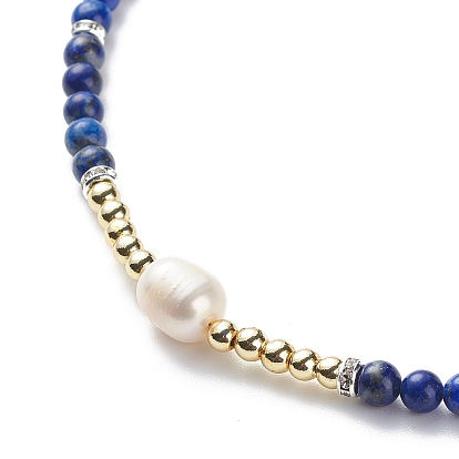 Natural Gemstone & Pearl Beaded Necklace for Women
