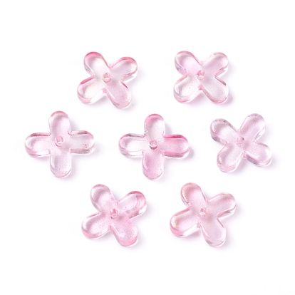 Electroplate Glass Beads, Clover