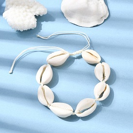 Регулируемые браслеты из натурального плетеного бисера для женщин