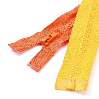 Garment Accessories, Nylon and Resin Zipper, with Alloy Zipper Puller, Zip-fastener Components