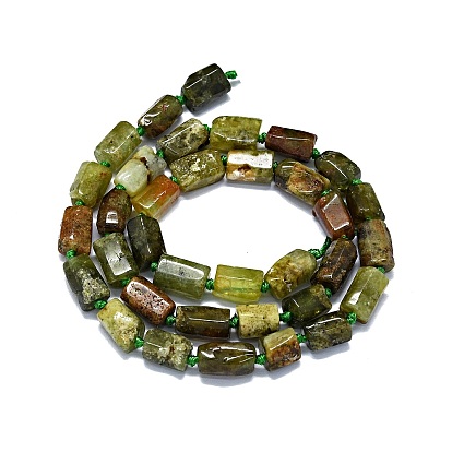 Natural Green Garnet Beads Strands, Nuggets