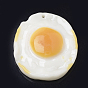  Pendentifs de résine, œuf au plat / œuf poché
