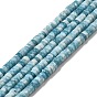 Natural Gemstone Beads Strands, Imitation Larimar, Dyed, Heishi Beads, Flat Round/Disc, Sky Blue