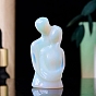 Gemstone Carved Hug Couple Figurines, for Home Office Desktop Feng Shui Ornament