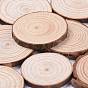 Cabochons en bois de peuplier naturel non fini, cercles en bois tranches d'arbre, plat rond