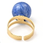 Кольцо-манжета круглая с эмалью и бисером сглаза, настоящие позолоченные украшения из латуни для женщин