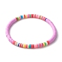 Bracelet extensible fait main en perles heishi en argile polymère, bracelet de surf pour fille femme