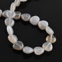 Natural Grey Agate Bead Strands, Heart