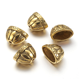 Tibetan Style Alloy Bead Cones, Cadmium Free & Lead Free, For Tassels Pendant,  13x20x12mm, Hole: 2mm