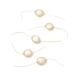 Hallazgos de perlas de latón, alambre envuelto, plano y redondo