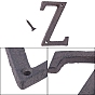 Número de dirección de casa de hierro, con 2 tornillos, alfabeto