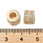 Laiton plaqué sur support avec perles européennes en zircone cubique, plaqué longue durée, sans plomb et sans cadmium, octogone