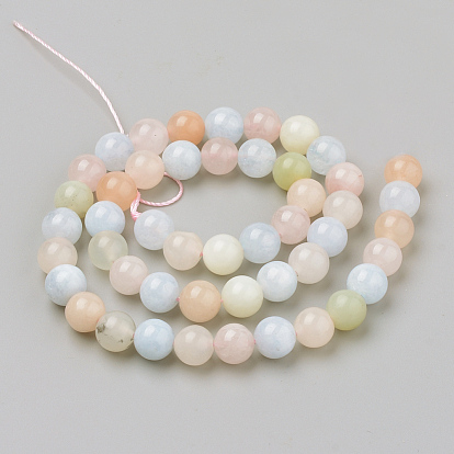 Chapelets de perles morganite naturelles  , ronde