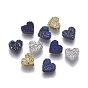 Imitation Druzy Gemstone Resin Beads, Heart