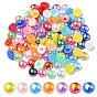 ABS Imitation Pearl Cabochons, AB Color Plated, Dome/Half Round