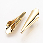 Brass Bead Cones, Nickel Free, Real 18K Gold Plated