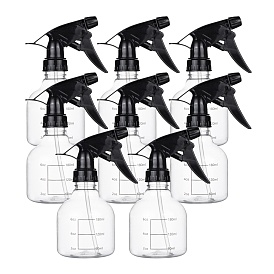 Benecreat 250 ml flacons pulvérisateurs en plastique vides avec pulvérisateurs à gâchette noirs flacon pulvérisateur à gâchette transparent avec buse réglable pour nettoyer le salon de coiffure des plantes de jardinage