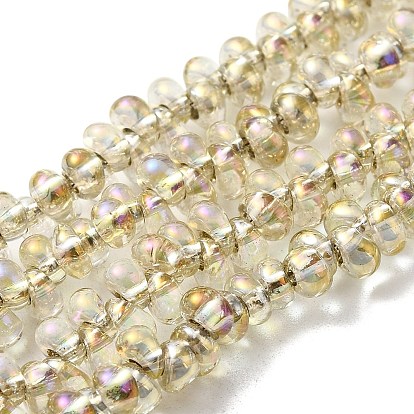 Electroplate Glass Beads Strands, Top Drilled Beads, Teardrop