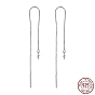 925 Sterling Silver Threader Earrings, for Half Drilled Beads