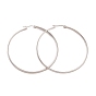 201 Stainless Steel Big Hoop Earrings with 304 Stainless Steel Pins for Women