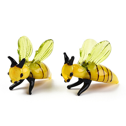 Hechos a mano decoraciones para el hogar de cristal de murano, 3d adornos de abejas para regalo